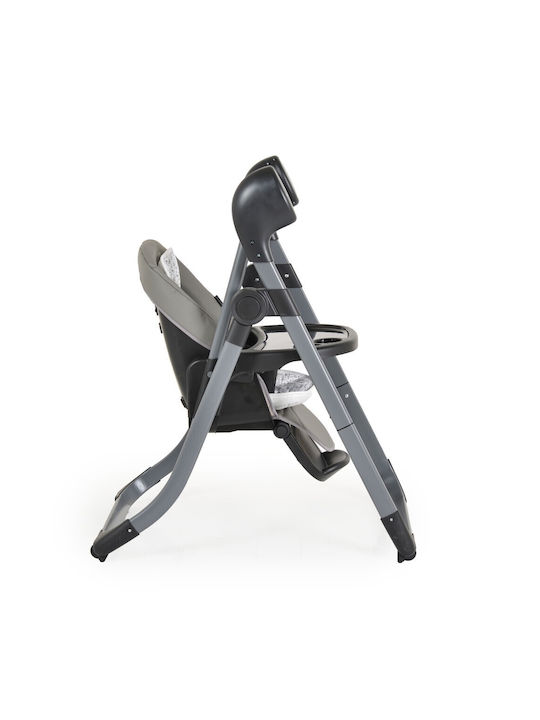 Cangaroo Nirvana Foldable Highchair 2 in 1 with Adjustable Height Nirvana Grey