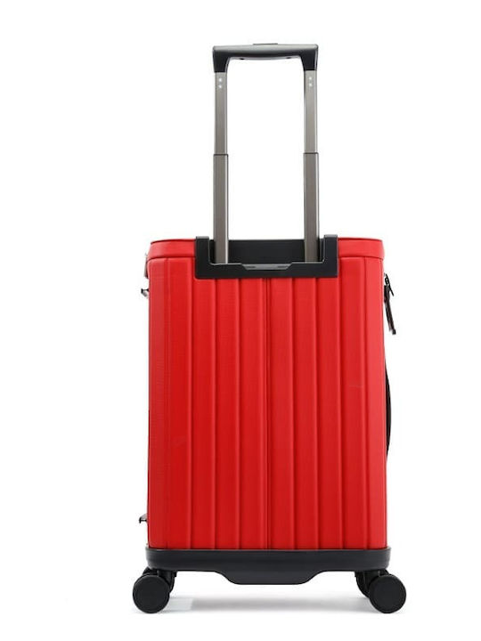 Bange Premium Collection Laptop Cabin Suitcase Fabric Red with 4 Wheels Height 56cm
