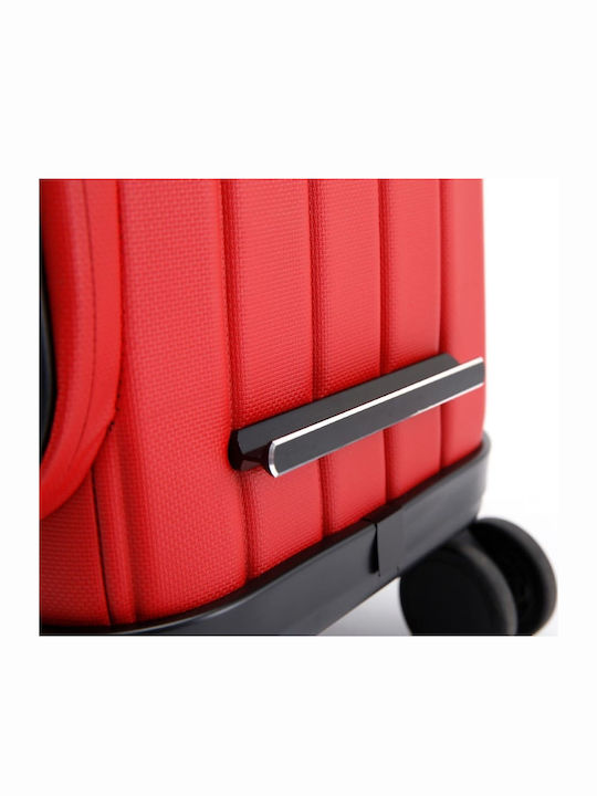 Bange Premium Collection Laptop Cabin Suitcase Fabric Red with 4 Wheels Height 56cm
