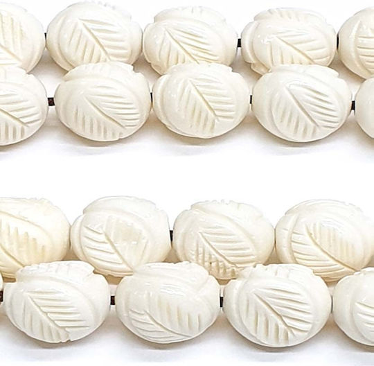 Roloi Komboloi Camel Bone Worry Beads White 28cm