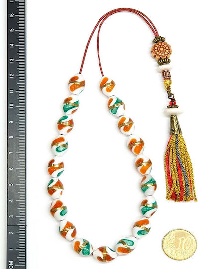 Roloi Komboloi Camel Bone Worry Beads Multicolour 32cm