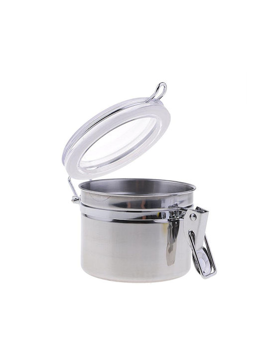General Use Vase with Airtight Lid Made of Silver Stainless Steel 500ml 1 Piece