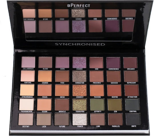 BPerfect Cosmetics Synchronised Shadow Παλέτα με Σκιές Ματιών Matte σε Στερεή Μορφή 52gr