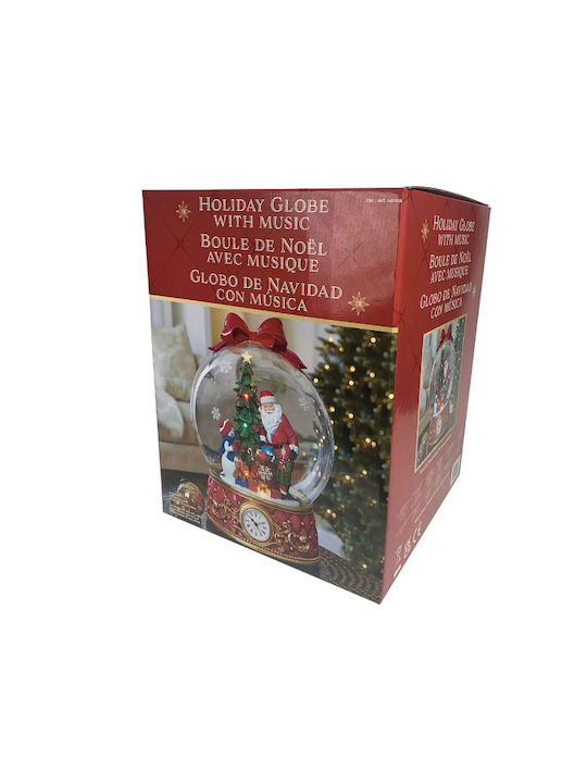 Beleuchtet Weihnachtliche Glas Figur mit Musik Deluxe Uhr