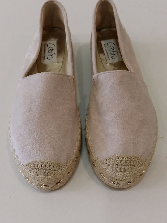 Women's Leather Espadrilles Beige