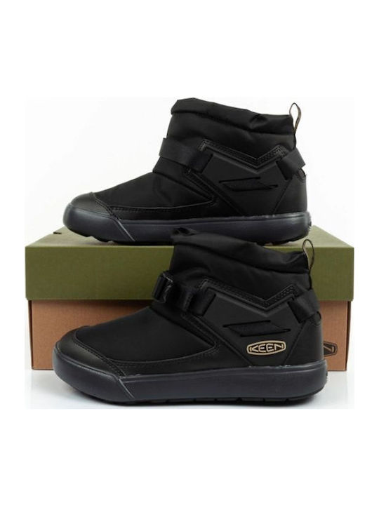 Leather Snow Boots with Rubber Black