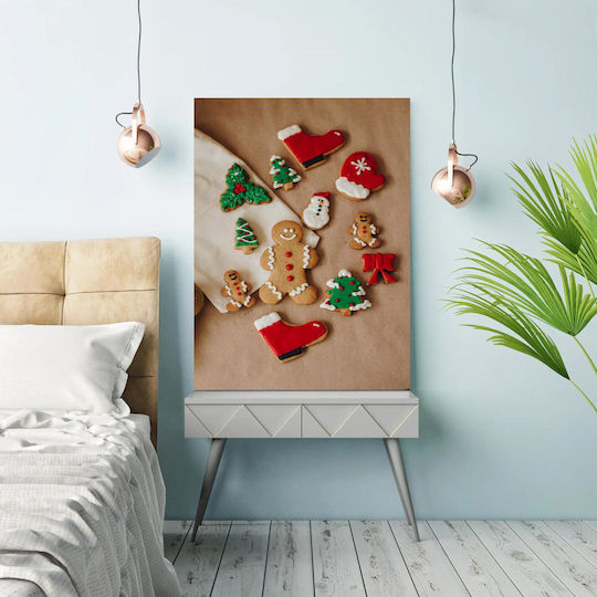 Πίνακας Festive Christmas Cookies Γιορτινά Χριστουγεννιάτικα Μπισκότα 20x30