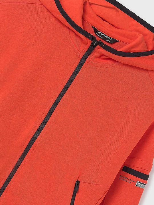 Kinderstrickjacke Baumwolle mit Kapuze Mandarin