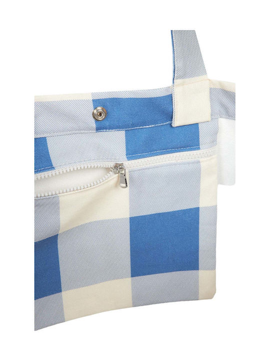 Portofino Τσάντα Tote Blue Checks