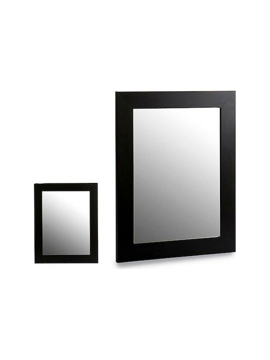 Gift Decor Wall Mirror with Black Wooden Frame 49x39cm 1pcs