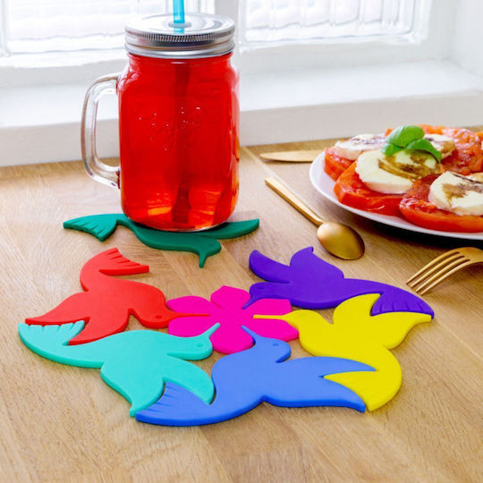 Pylones Pylones Hot Dish Stand & 6 Coasters 2 1 Entrecolibris