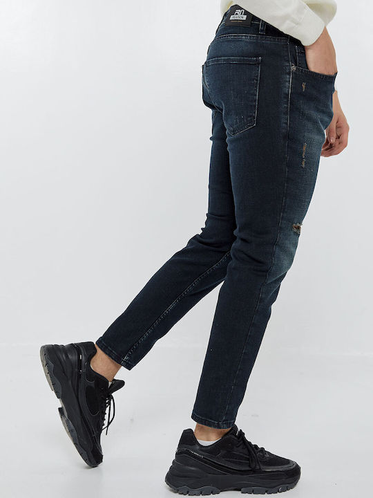 Ανδρικό Παντελόνι Τζιν Slim Fit Μπλε Σκούρο