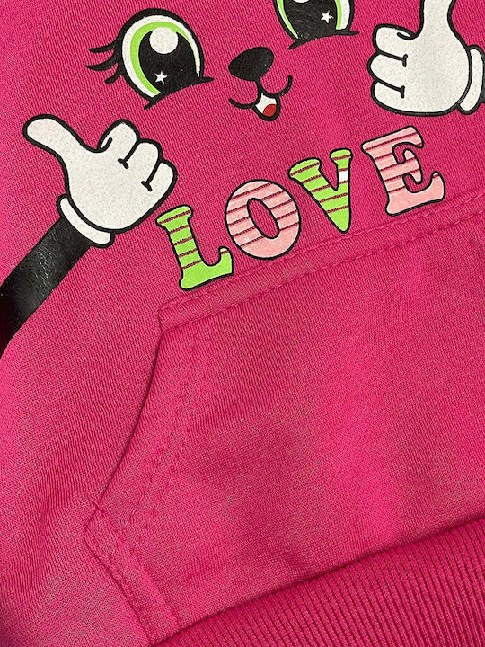 Kinder Sweatpants Set - Jogginganzug Fuchsia 2Stück