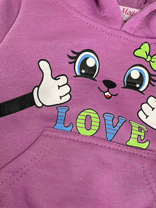 Kinder Sweatpants Set - Jogginganzug Purple 2Stück