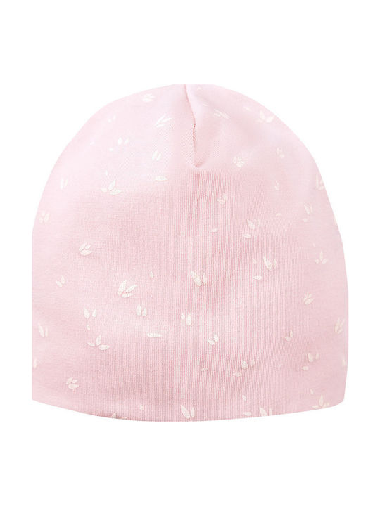 Kinder Mütze Set Stoff Rosa für Neugeborene