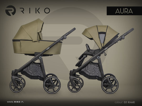 Riko Aura Регулируемо Бебешка количка 2 в 1 Khaki 05 9.2кг