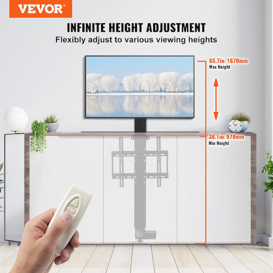Vevor DSZJ700MM50YC0001V2 Βάση Τηλεόρασης Τοίχου έως 57" Ασημί