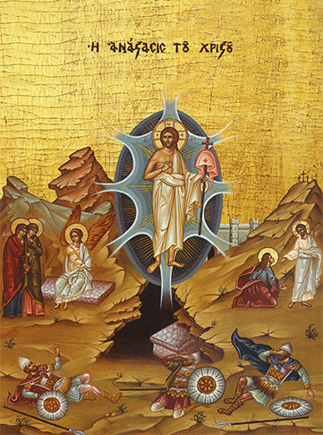 Stein Die Auferstehung Christi-10x15cm-rechteckig-glänzend