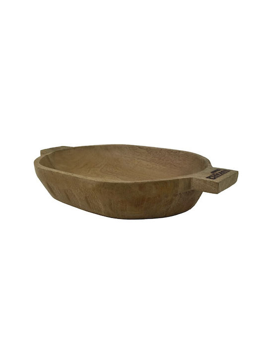 Nakaro Wood Πιατέλα Σερβιρίσματος Οβάλ Ξύλινη Καφέ 45x25εκ.