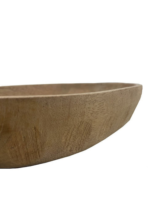 Nakaro Wood Πιατέλα Σερβιρίσματος Οβάλ Ξύλινη Καφέ 45x25εκ.