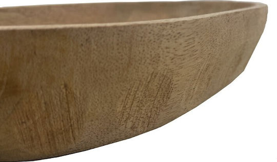 Nakaro Wood Platou de Servire Oval Lemn Maro 45x25buc 1buc