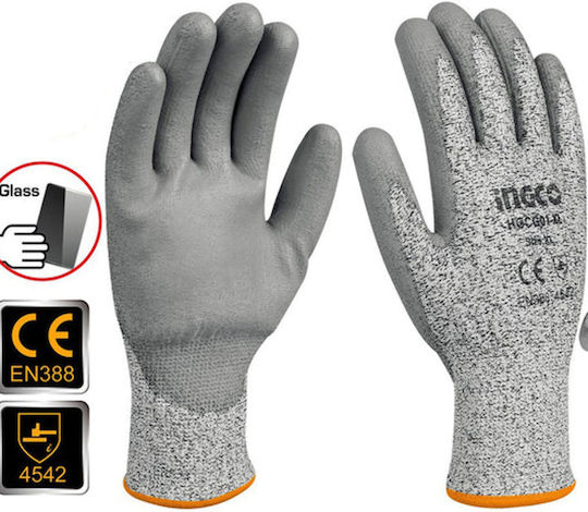 Ingco Gloves for Work Polyurethane 1pcs