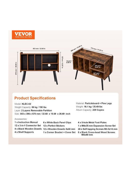 Sideboard Wooden Coffee 80.3x39.6x67.8cm
