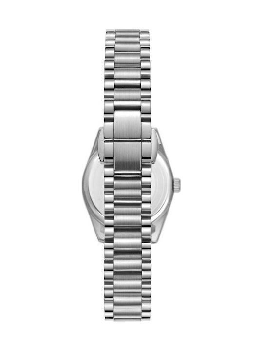 Lee Cooper Γυναικείο Ρολόι 28mm Μπαταρίας με Ασημί Μεταλλικό Μπρασελέ