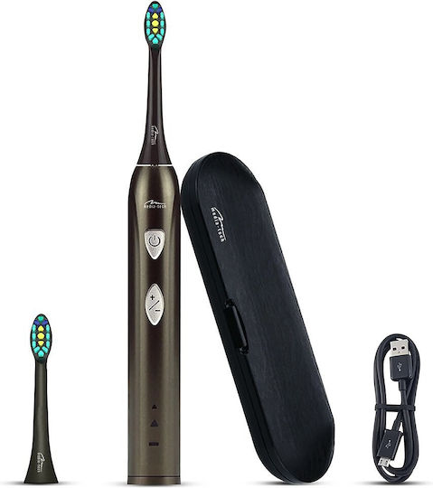 Media-Tech Sonic Waveclean Електрическа Четка за Зъби с Калъф за Пътуване Черен
