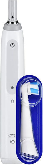 Oral-B iO Series 4 Electric Toothbrush with Timer, Pressure Sensor, and Travel Case Quite White