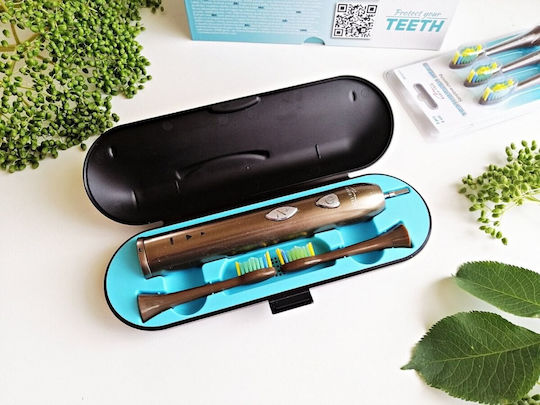 Media-Tech Sonic Waveclean Електрическа Четка за Зъби с Калъф за Пътуване Черен