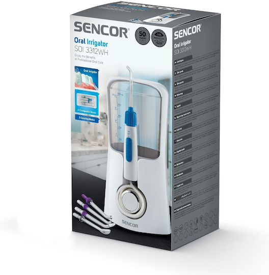 Sencor Water Flosser Μπαταρίας με Χρονομετρητή SOI 3312WH Λευκό