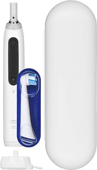 Oral-B iO Series 5 Ηλεκτρική Οδοντόβουρτσα με Αισθητήρα Πίεσης και Θήκη Ταξιδίου Λευκή