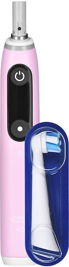 Oral-B iO Series 6 Electric Toothbrush with Pressure Sensor and Travel Case Pink