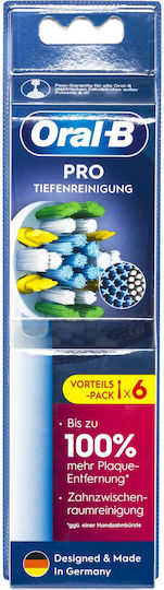 Oral-B Pro Deep Cleaning Ανταλλακτικές Κεφαλές για Ηλεκτρική Οδοντόβουρτσα 860793 6τμχ