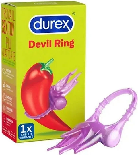 Durex Devil Δονούμενο Δαχτυλίδι Πέους Μωβ