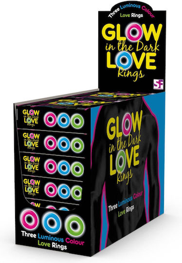 Spencer & Fleetwood Ltd Glow in the Dark Love Rings Green 3pcs