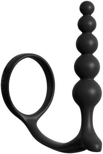 Pipedream AssGasm Cockring Anal Beads Black