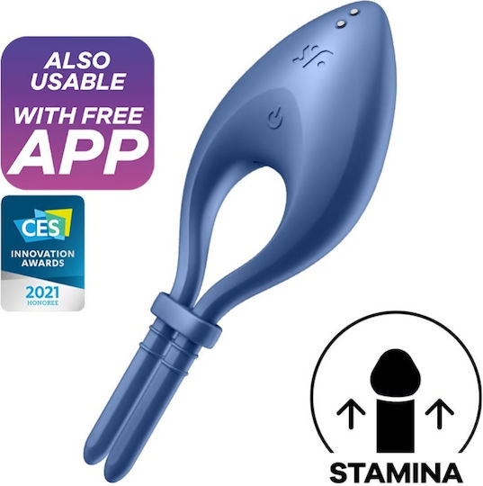 Satisfyer Bullseye Вибриращ Пръстен Петел Blue