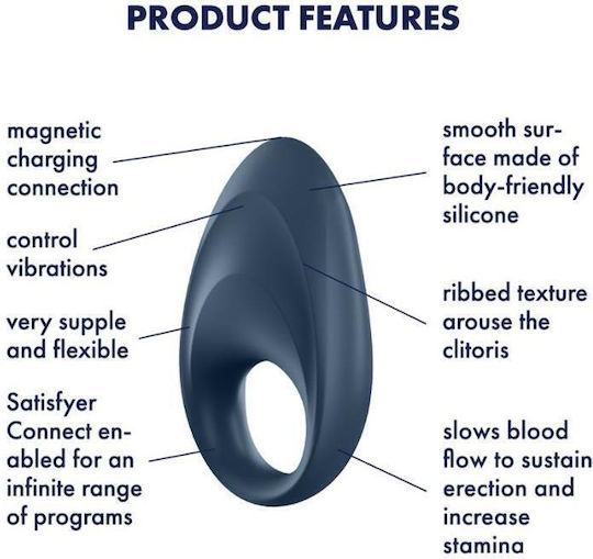 Satisfyer Mighty One Пръстен Петел Син