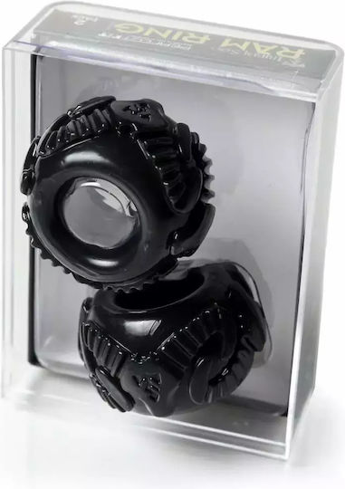 Perfect Fit Brand Tribal Son Ram Ring 2 Pack Ring Cock Black 2pcs