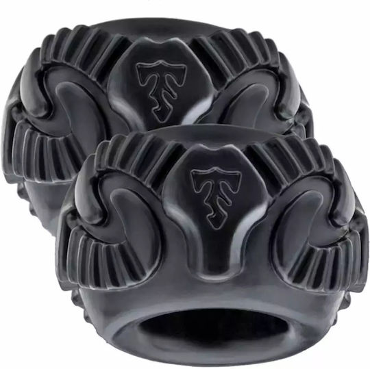 Perfect Fit Brand Tribal Son Ram Ring 2 Pack Ring Cock Black 2pcs