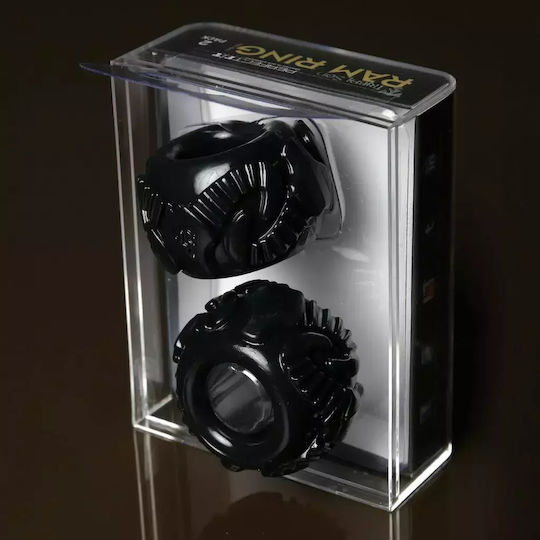 Perfect Fit Brand Tribal Son Ram Ring 2 Pack Ring Cock Black 2pcs