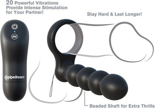 Pipedream Fantasy C-Ringz Remote Control Double Penetrator Δαχτυλίδι Πέους Μαύρο PD5926-23