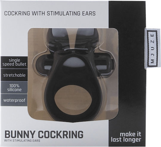 Shots Mjuze Bunny Cockring 3cm Black