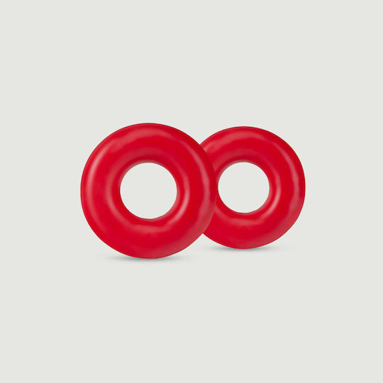 Blush Stay Hard Donut Rings Oversized Set Cock Rings Schwanz Rot 2Stück