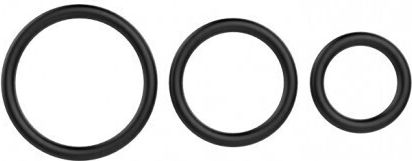 Baile Cock Ring Set 3 Set Cock Rings Schwanz Schwarz 3Stück