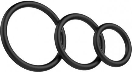 Baile Cock Ring Set 3 Set Cock Rings Schwanz Schwarz 3Stück