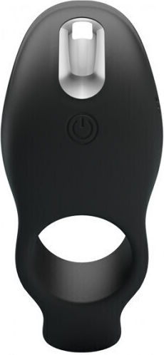 Pretty Love Vibration Penis Sleeve Cock Ring 7 Functions Black