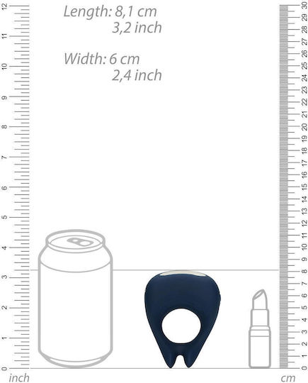 Shots Vibrating Cock Ring Cock Silicon Negru